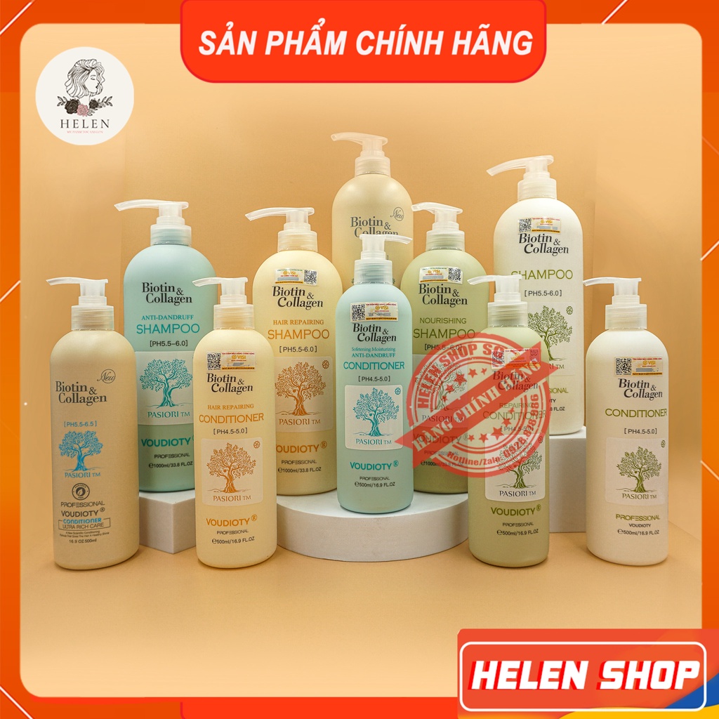 Combo dầu gội biotin collagen phục hồi hư tổn, giảm rụng tóc, chăm sóc tóc khô xơ, kích mọc tóc
