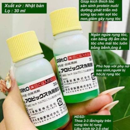 Tinh chất bôi kích thích mọc tóc thảo dược sato 30ml