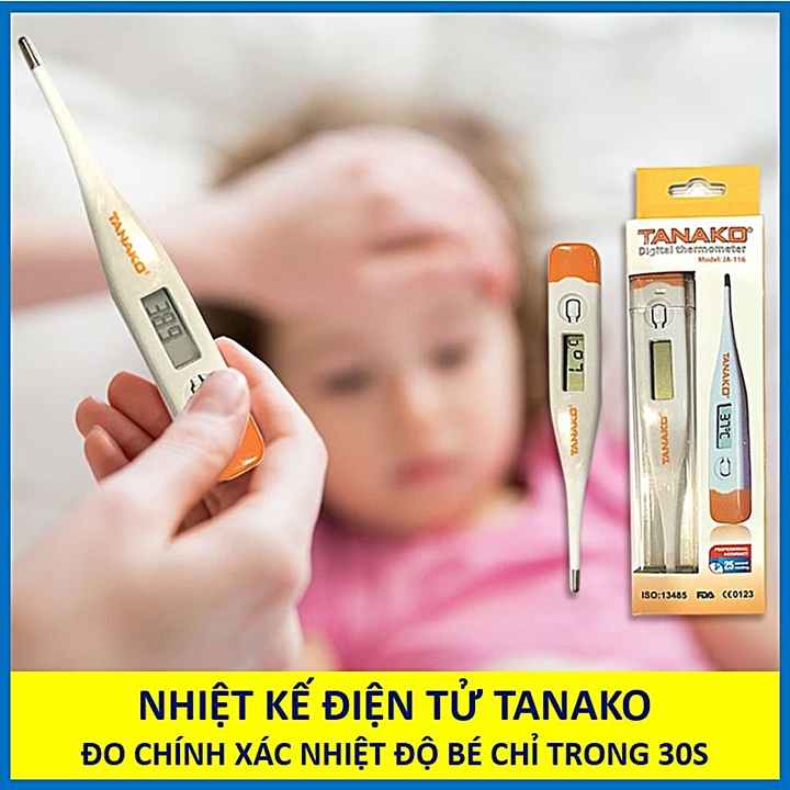 Nhiệt kế điện tử đầu cứng, máy đo nhiệt độ cơ thể nhanh, chính xác Tanako (Dược Tân Á Tanaphar) /  Citizen CTA302 Nhật bản [TBYT H-Care]