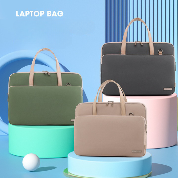 Túi đựng laptop nữ TAHASBAG, có dây đeo chéo tiện lợi, cặp văn phòng, công sở cao cấp, đựng laptop, macbook size 13-16inch
