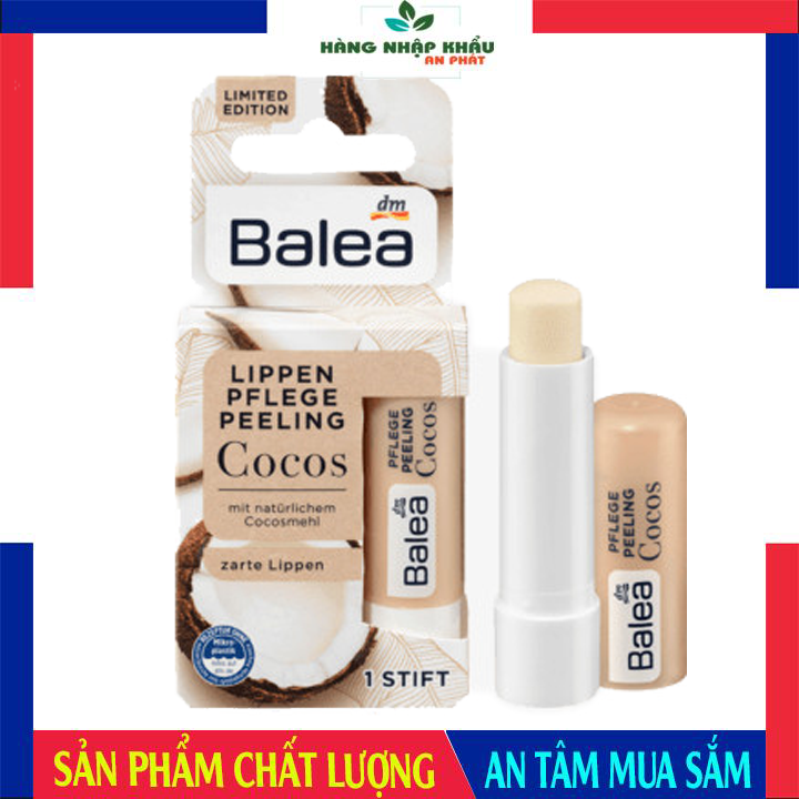 Son dưỡng môi Balea, Tẩy da chết môi Balea Peeling Cocos, 4.8g