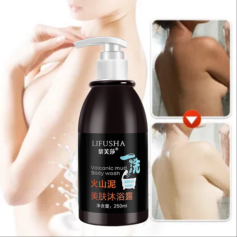 Sữa tắm trắng da Sữa tắm bùn núi lửa làm trắng tắm trắng toàn thân nhanh dưỡng trắng toàn thân mặt phục hồi da rám nắng sữa tắm tẩy làm trắng da toàn thân 250ml loại bỏ hắc tố, lớp cutin, dưỡng ẩm cho da khô, nam và nữ thích hợp sử dụng