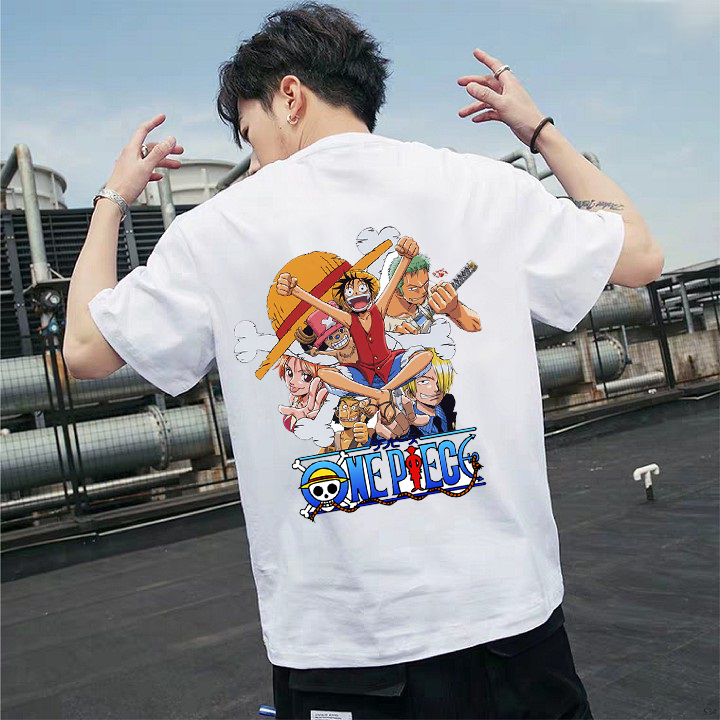 Áo thun cặp nam nữ in hình Anime One Piece - Áo phông local brand