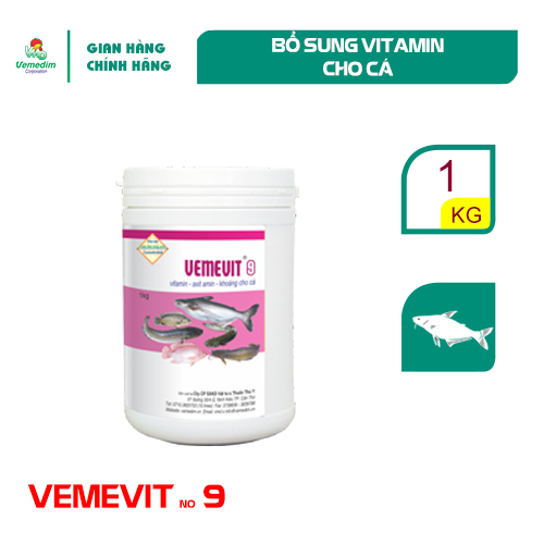 "Hoàn tiền đến 10%" Vemedim Vemevit No. 9 cá, cung cấp vitamin cho cá, lon 1kg