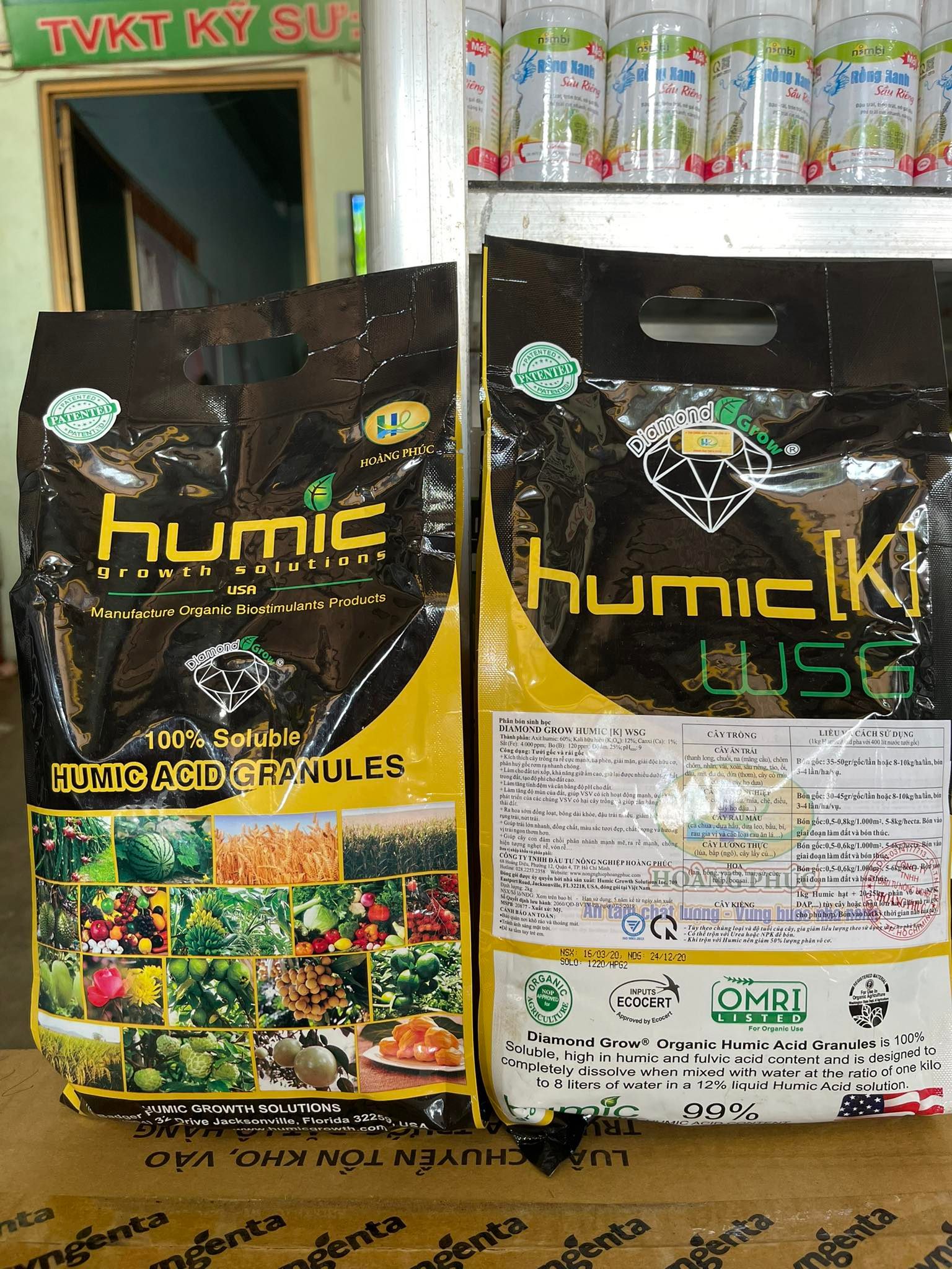 Humic mỹ dạng hạt túi 2kg- Hoàng Phúc