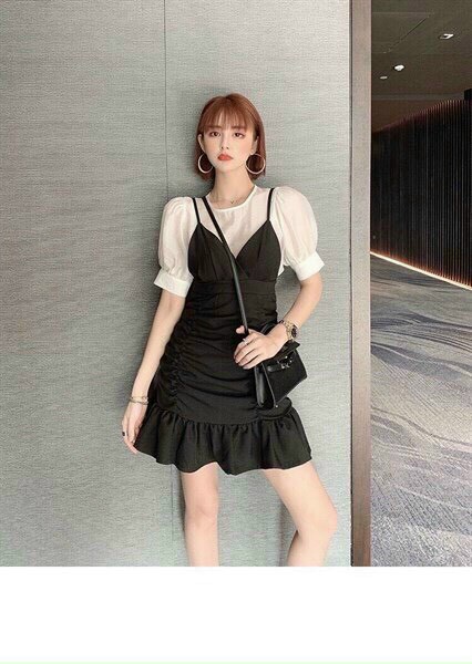 SET BỘ THỜI TRANG BAMBOO SHOP- SET ÁO KÈM VÁY YẾM CÁ TÍNH KKS