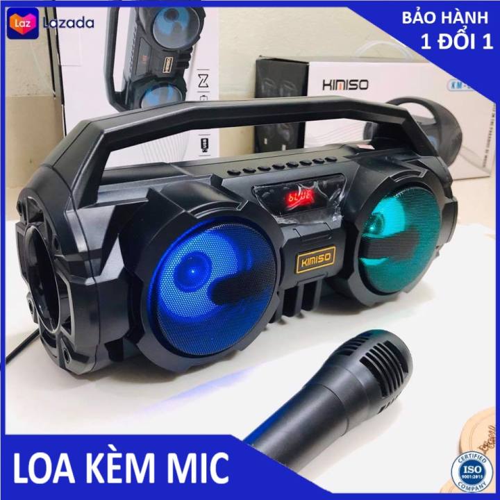 Loa bluetooth Loa bluetooth mini Loa vi tính Loa karaoke Loa kimiso s1 tặng kèm mic live 200k bảo hành 3 năm 1 đổi 1 trong 7 ngày Loa bluetooth karaoke
