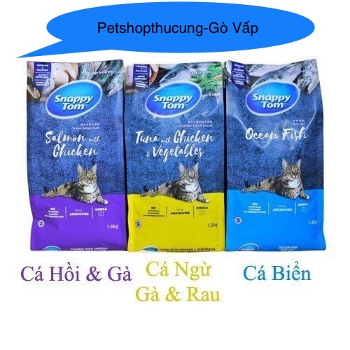 Hạt snappy tom thức ăn hạt khô dành cho mèo