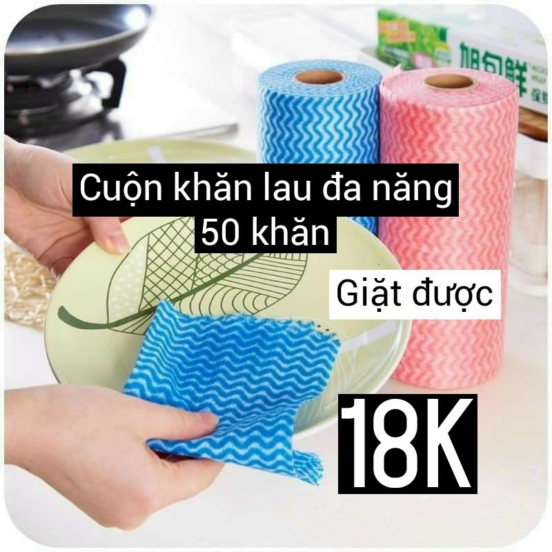 Cuộn 50 khăn lau đa năng