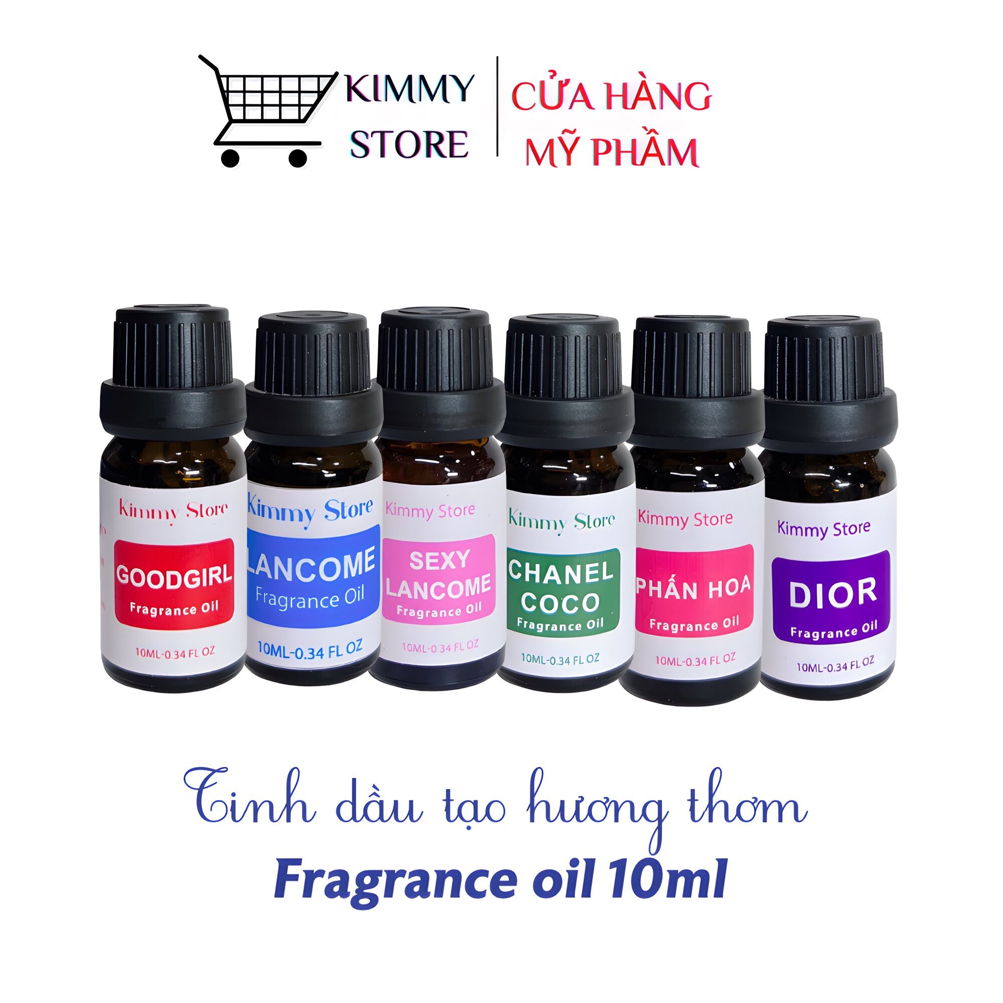 Lẻ lọ 10ml tinh dầu tạo hương thơm cho kem