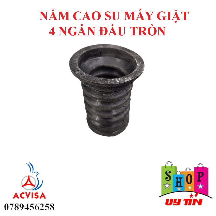 Combo 3 nấm cao su máy giặt 4 ngấn đầu tròn