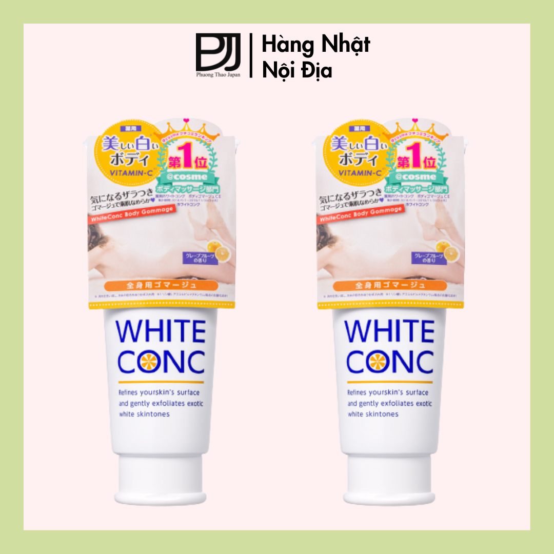 Tẩy tế bào chết trắng da body white conc gommage 180g; tẩy da chết white conc body gommage 180g; whiteconc hỗ trợ dưỡng trắng da toàn thân