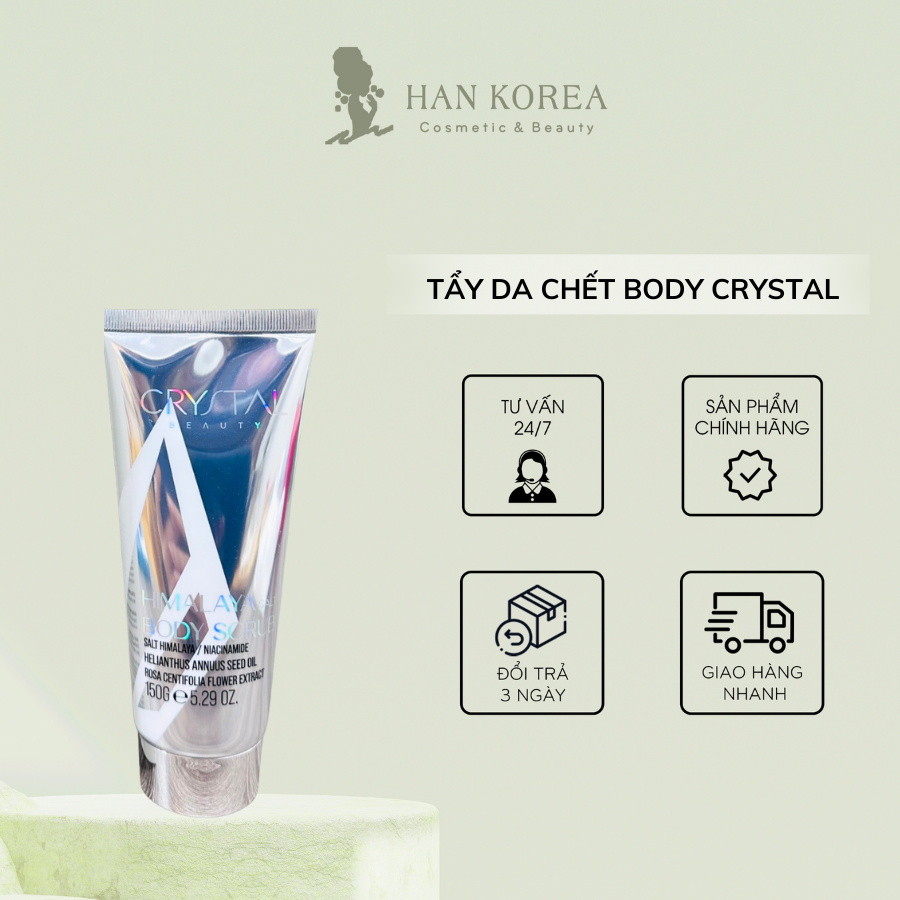 Tẩy tế bào chết body Himalaya salt body scrub 150g, làm sạch , trắng sáng da Body Hân Korea