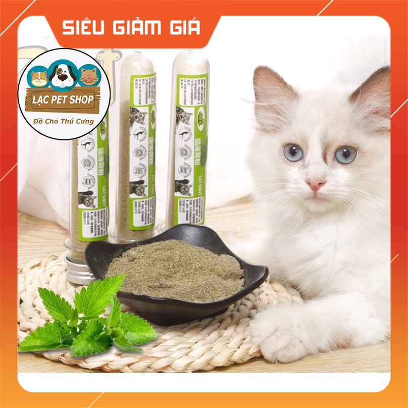 Cỏ Bạc Hà Mèo Catnip - Giúp Thú Cưng Thư Giãn 10G/Ống