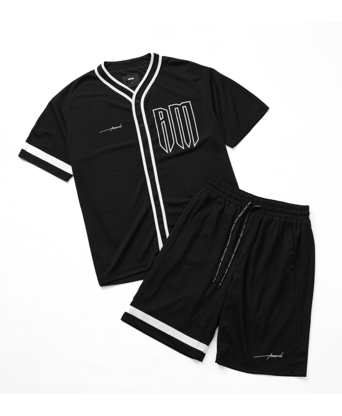 Bộ Quần Áo Bóng Chày Amand Modern Baseball Jersey - Black