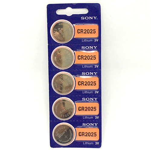 Vỉ 5 viên pin CR2025 SONY lithum 3V dung lượng cao