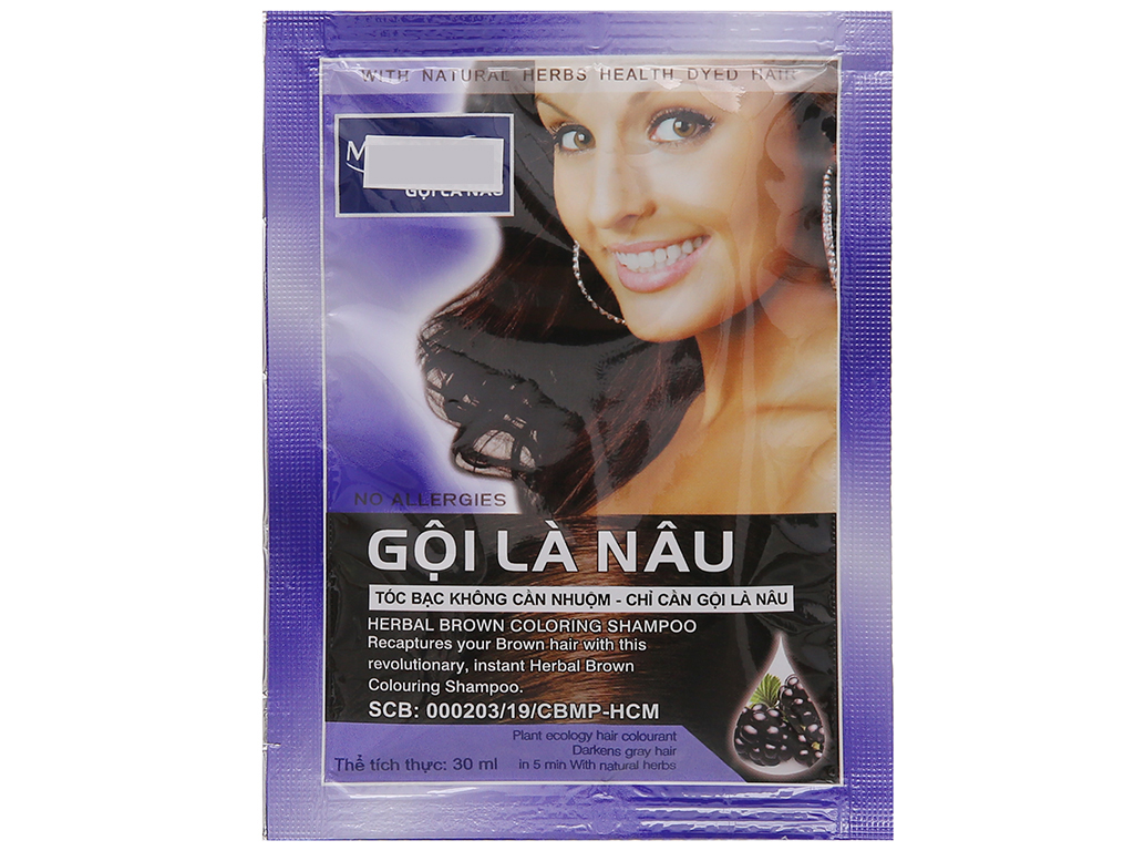 1 gói dầu gội Matrix nhuộm tóc nâu 30ml