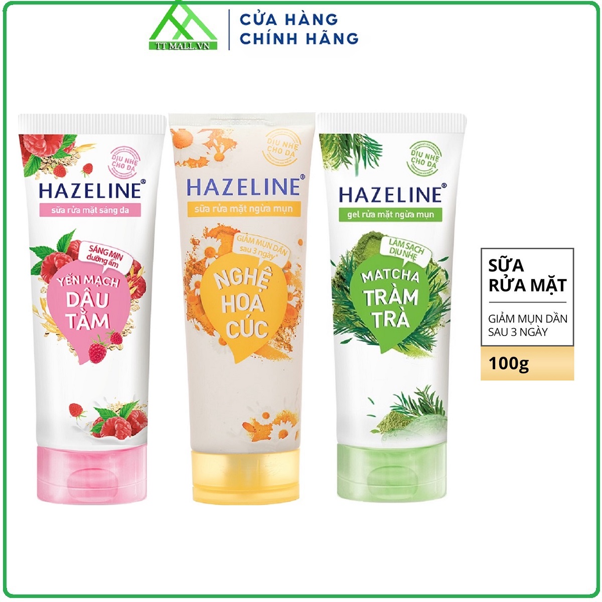 Sữa rửa mặt ngừa mụn hazeline 100g