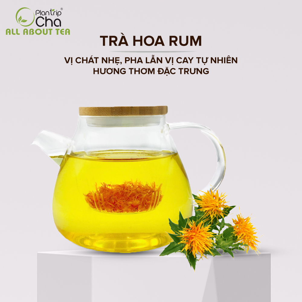 Trà hoa rum plantrip cha hương thơm đặc trưng - hộp 50gr - tốt cho sức khoẻ