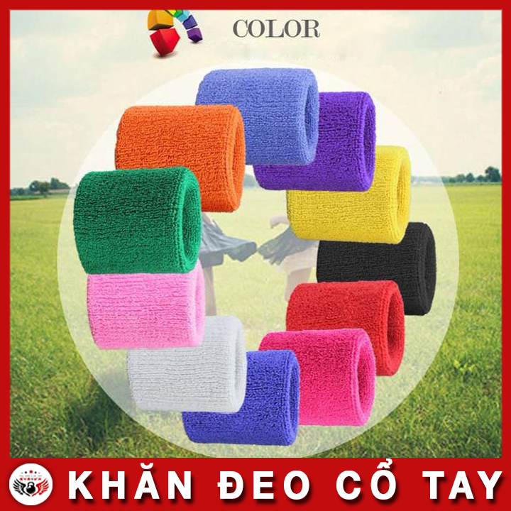 Băng Tay Thầm Mồ Hôi Cotton - Khăn Đeo Cổ Tay Thấm mồ Hôi Thể Thao