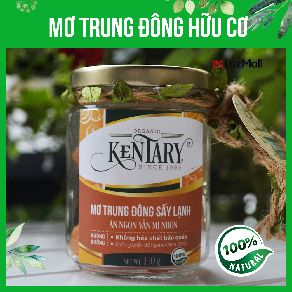 Mơ Trung Đông sấy lạnh không đường Kentary hũ 100gr