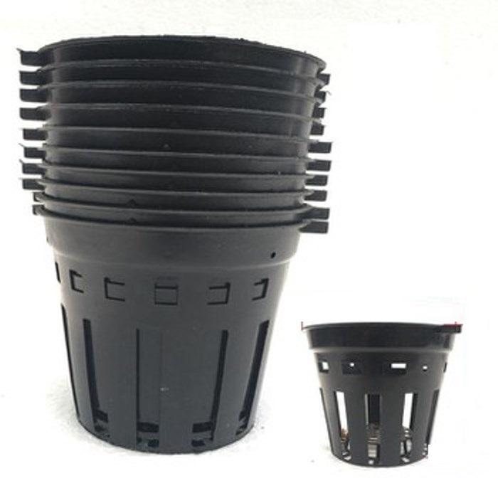 Combo 10 chậu 12cm để trồng lan và 10 móc kẽm treo dài 70cm