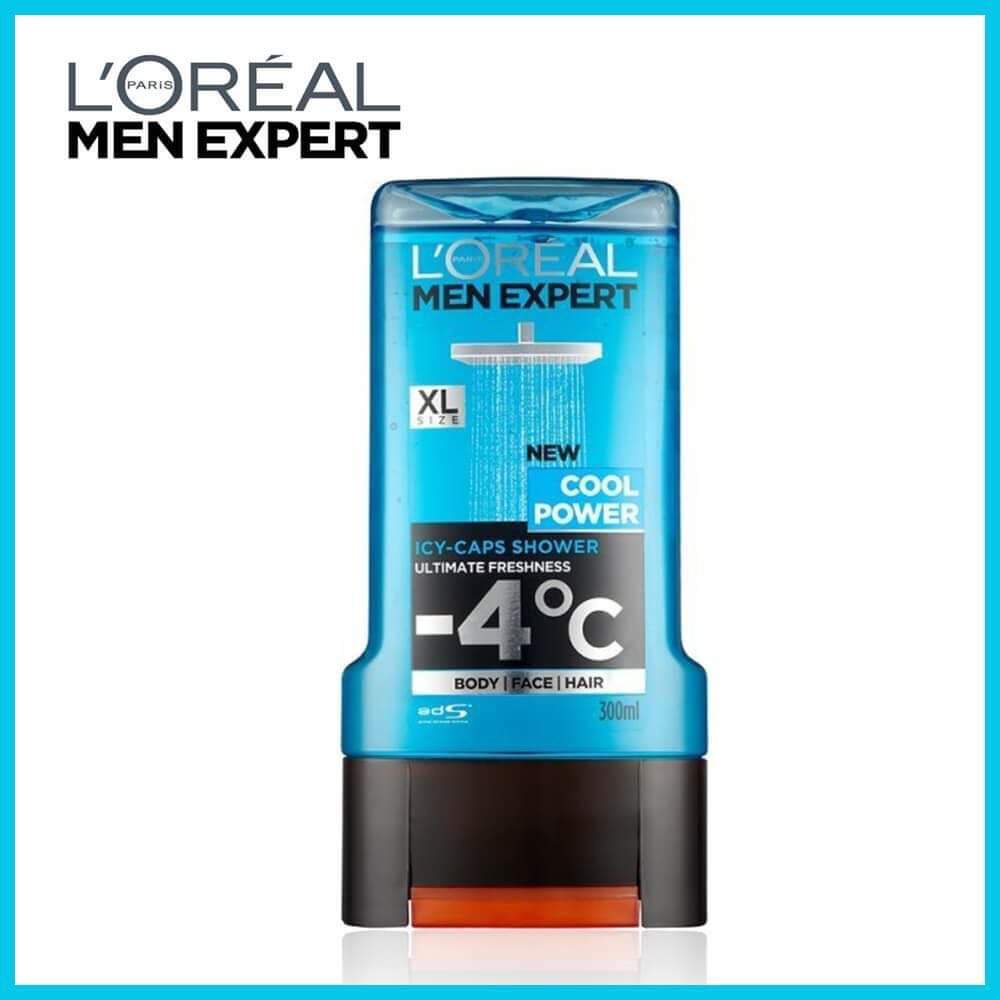 Tắm gội toàn thân cho nam loreal men expert cool power icy-caps shower 3 in 1 300ml