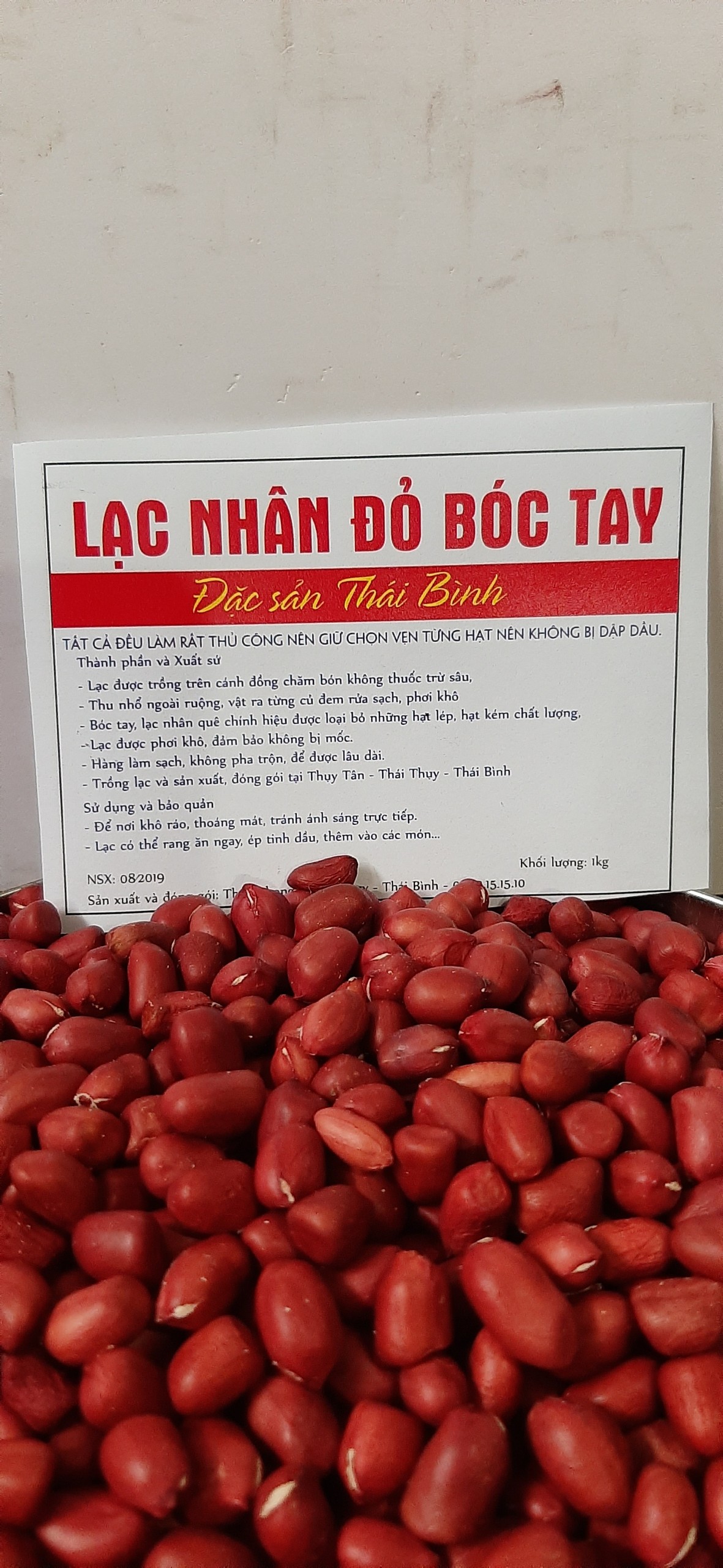 Lạc đỏ bóc tay Thái Bình - 1kg