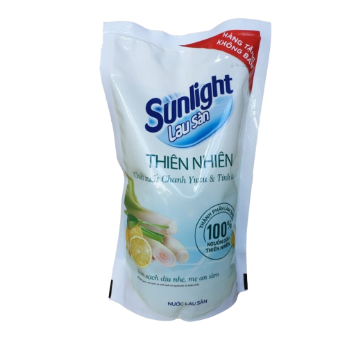 Set 5 bịch nước lau sàn sunlight chiết xuất chanh yuzu và tinh dầu xả chanh 700g