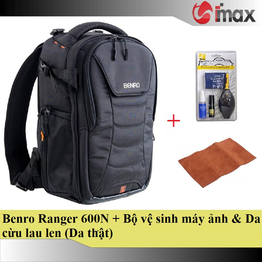 Balo máy ảnh Benro Ranger 600N + Bộ vệ sinh máy ảnh & Da cừu lau len