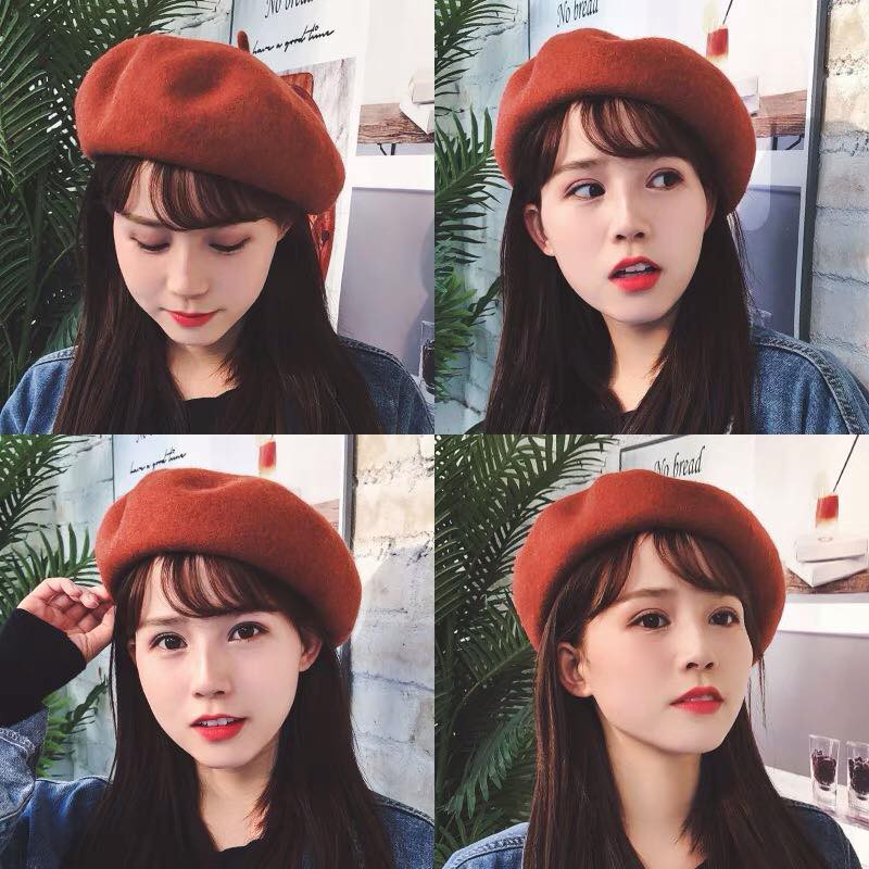 Mũ nồi beret dạ + dây rút ( túi zip ) hàng chuẩn xịn 2021