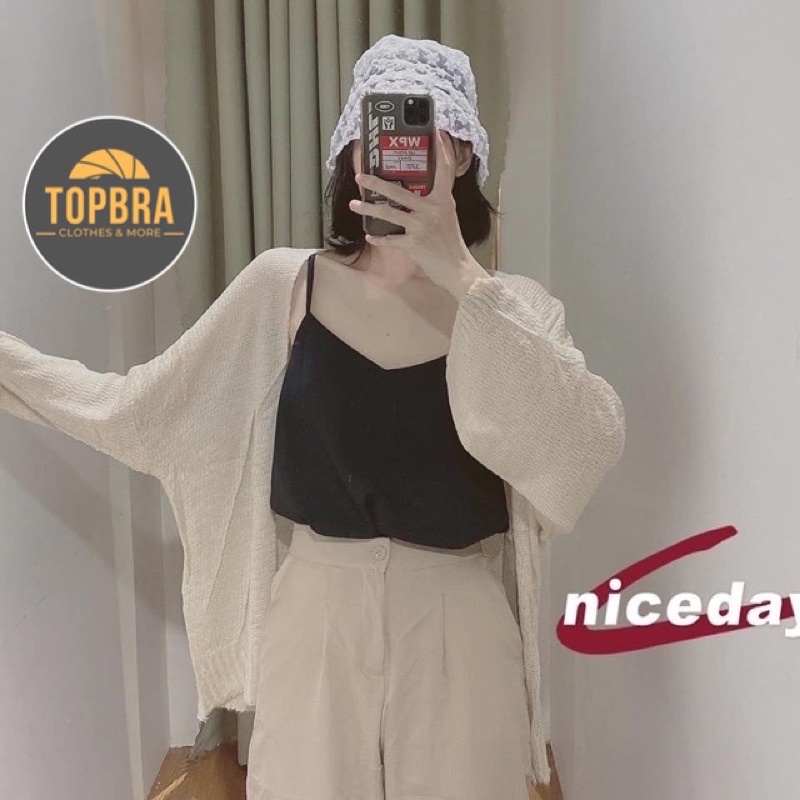 Áo khoác cadigan len mỏng phong cách hàn quốc topbra