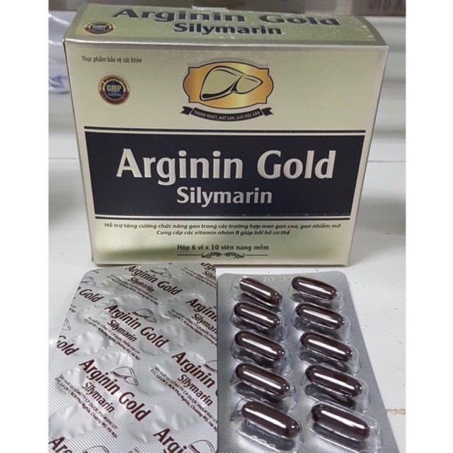 Arginin Gold Silymarin Hỗ trợ tăng cường chức năng gan trong các trường hợp men gan cao gan nhiễm mỡ