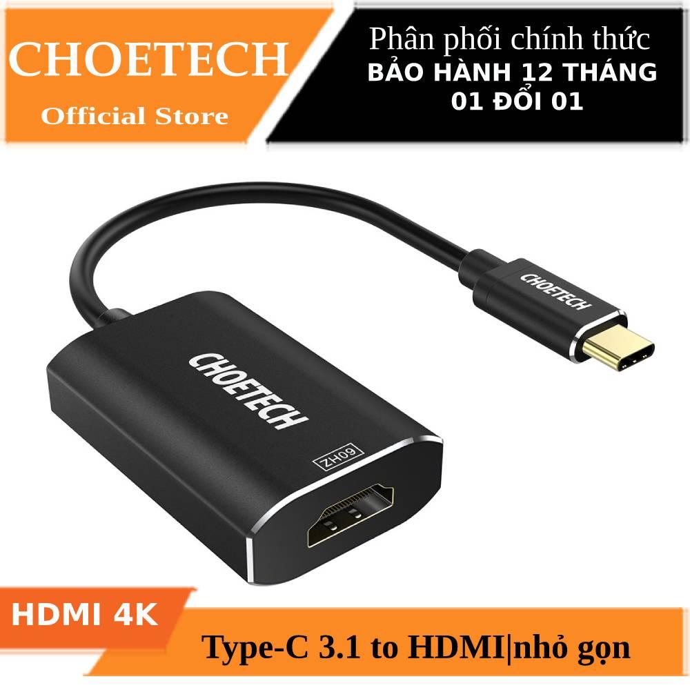 Đầu chuyển adapter usb 3.1 type-c ra cổng hdmi chuẩn 4k / 60hz hiệu choetech hub-h06 cho điện thoại macbook laptop - hàng chính hãng