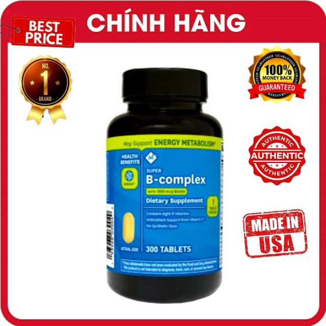 [HCM]Super B Complex Biotin 1000mg Members Mark cam kết cam kết hàng đúng mô tả chất lượng đảm bảo an toàn đến sức khỏe người sử dụng