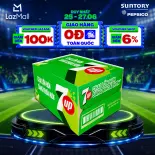 [SALE 15.6] Thùng 24 Chai Nước Ngọt Giải Khát Có Gaz 7Up (600ml/chai)