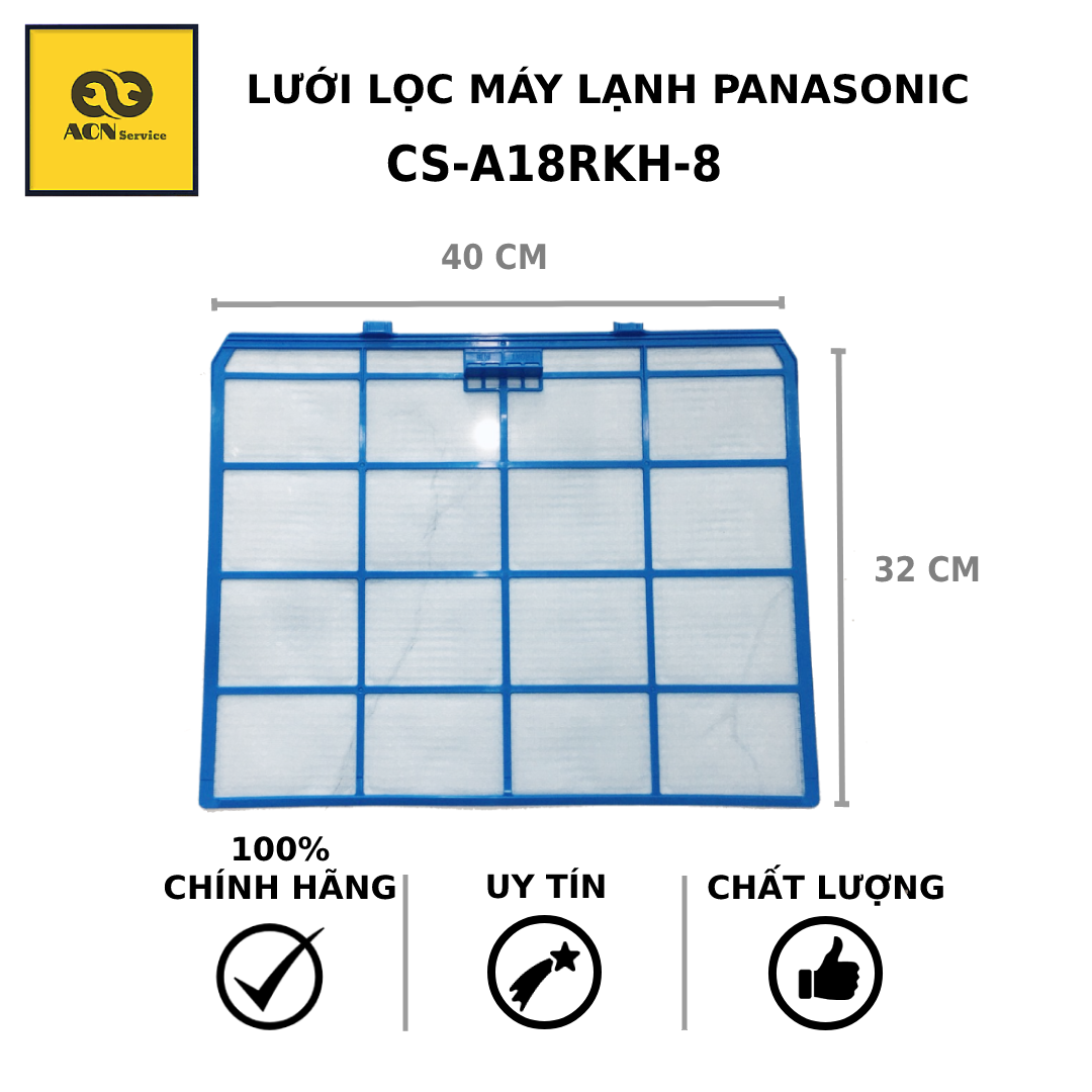 Lưới lọc máy lạnh panasonic - cs-a18rkh-8 -- cs-pu9vkh -- cs-a12rkh-8 -- cs-q9rkh-8 _ cs _u18skh_8