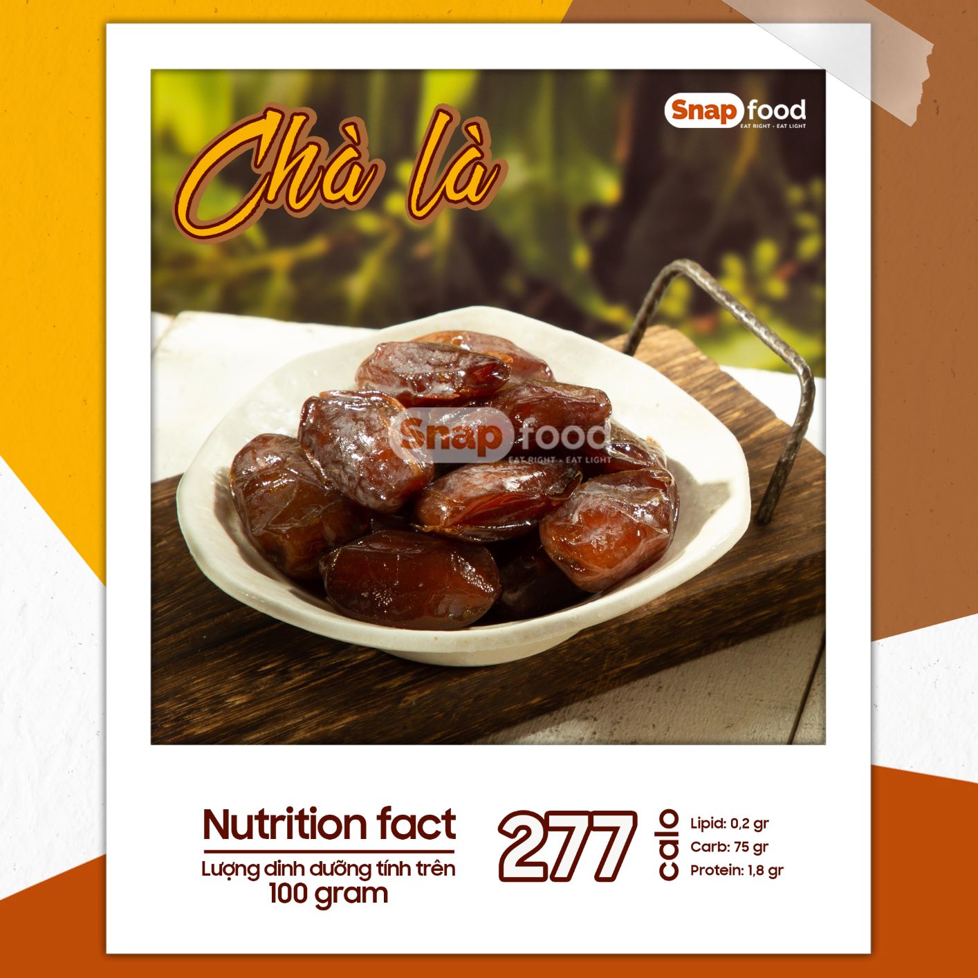 Trái cây sấy DINH DƯỠNG - Chà Là Sấy Khô 300gram - Snap Food