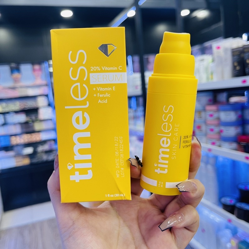 【💯Hàng thật】Tinh chất Timeless Vitamin C 20% , Vitamin B5 30ml Làm sáng và phục hồi da