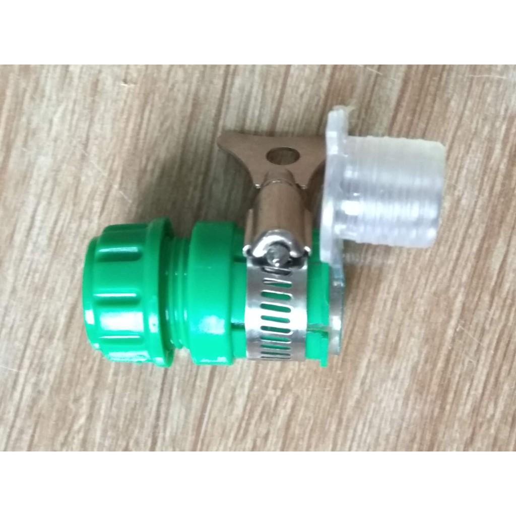 Combo 2 cút đai xiết nối ống với vòi nguồn nước