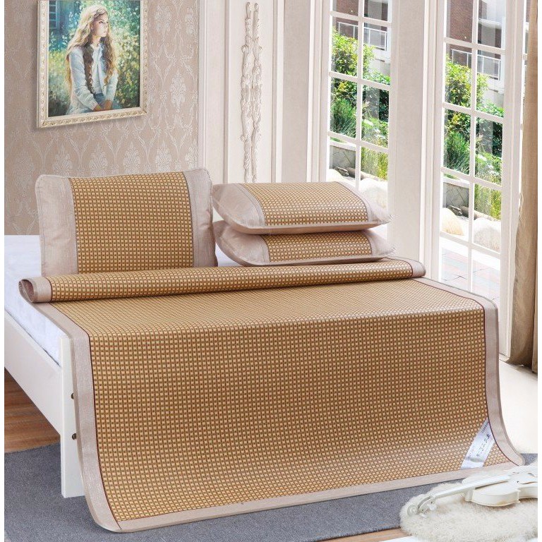 [ Tặng kèm 02 vỏ gối ] Chiếu mây điều hòa Muji cao cấp 2 mặt mây lụa size 1,5 x 1,95m & 1,6 x 2m & 1,8 x 2m & 2,2 x 2m