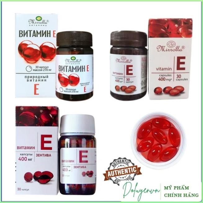 Vitamin e đỏ nga mirrolla 270mg viên uống zentiva 400mg chính hãng