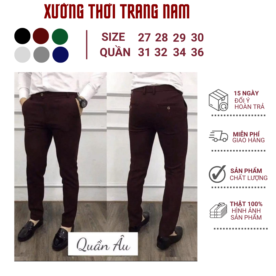 FREESHIP Quần tây âu co dãn hàn quốc FROM ÔM ỐNG CÔN CO GIÃN 4 CHIỀU TD7