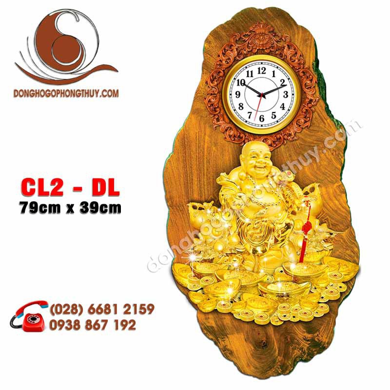 Đồng hồ gỗ phong thủy Phật Di Lặc đồng hồ phong thủy treo tường đẹp đồng hồ gỗ treo tường 2021