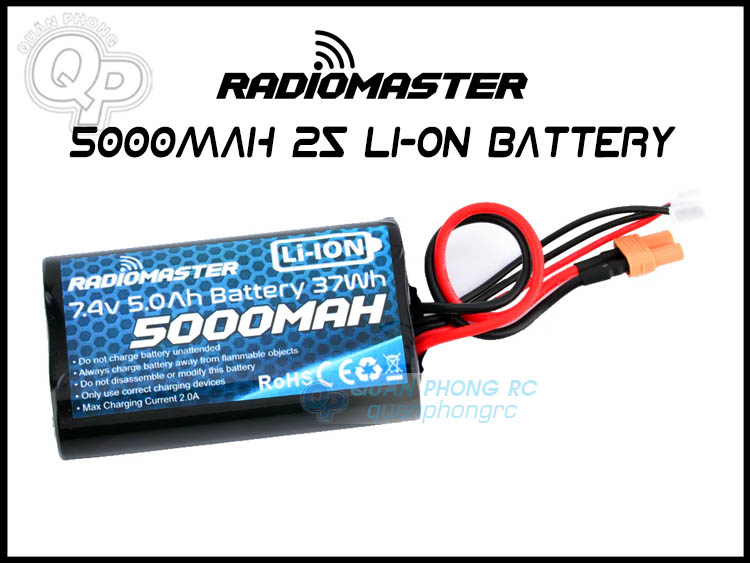 Pin Radiomaster 21700 5000mAh 7.4V Dành cho Tay điều khiển máy bay trực thăng TX12/TX16/MT12/GX12/Boxer