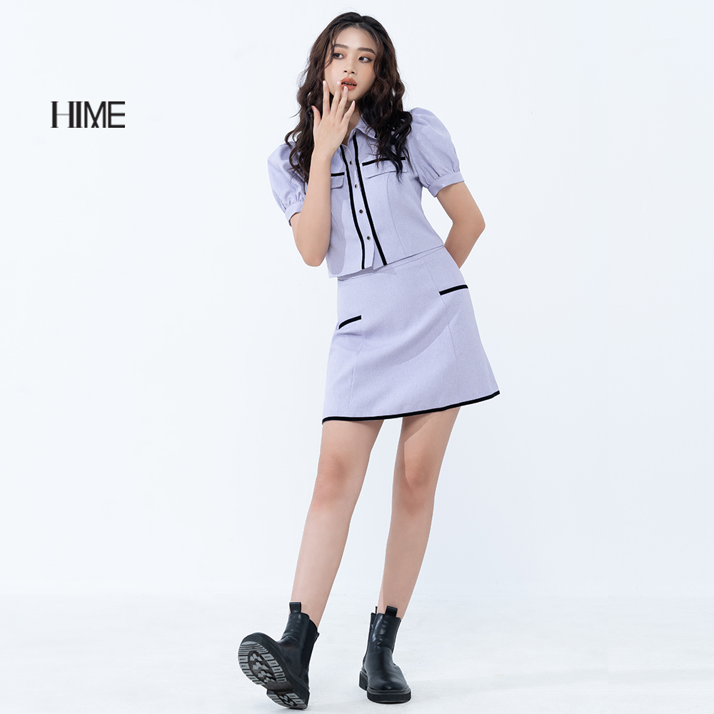 Áo sơ mi hime thiết kế tay bồng h048