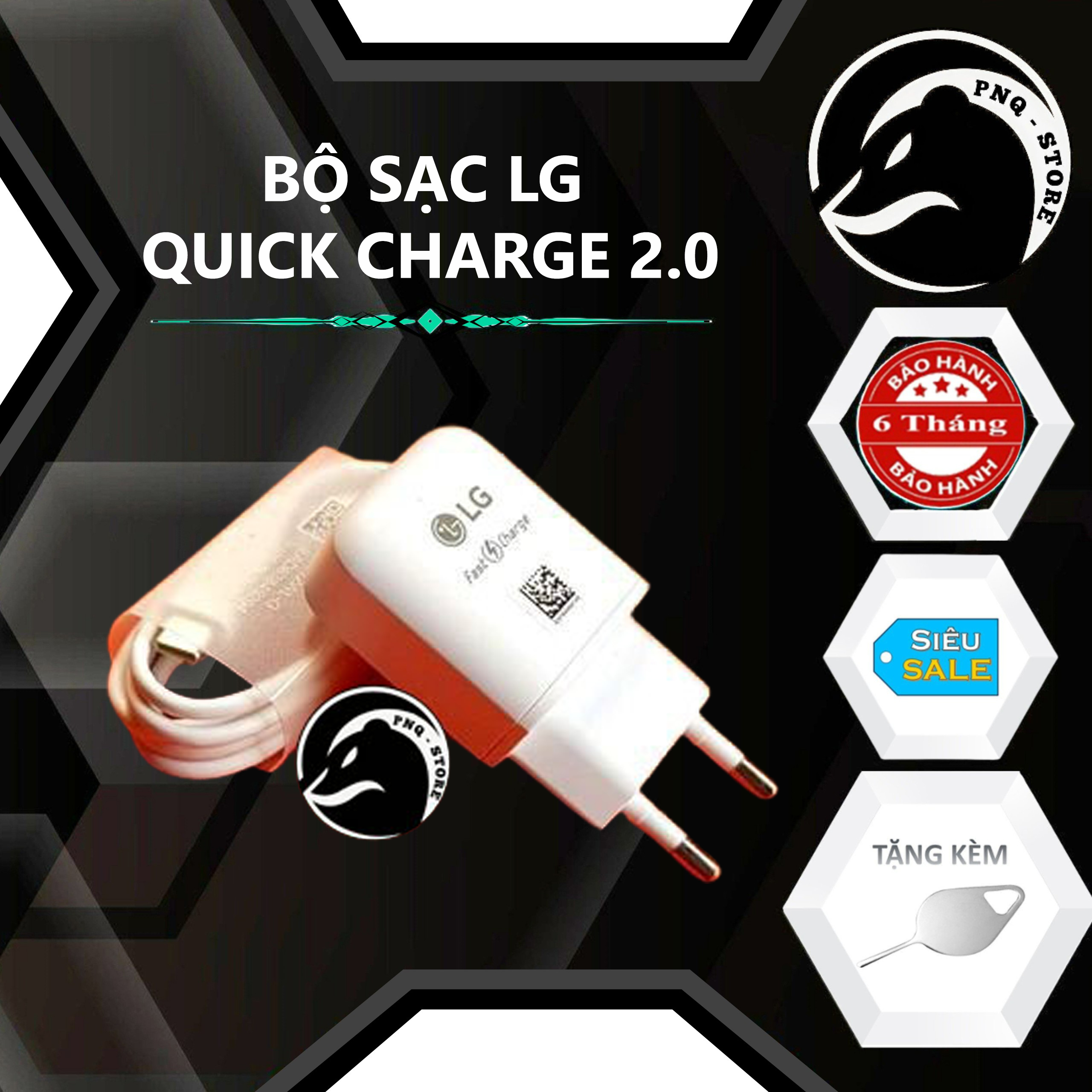 Bộ sạc nhanh 3.0 LG V10,V20,V30,V40 - Nguyên Seal - BH 06 tháng