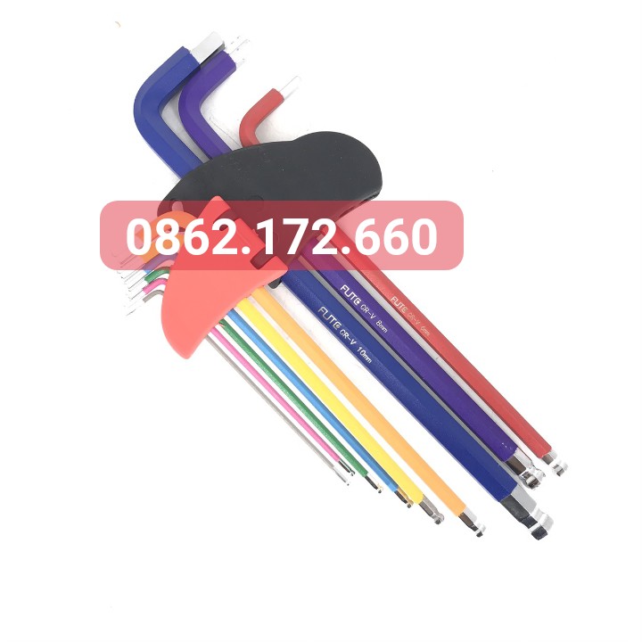 Bộ lục giác bi 9 màu fute dài