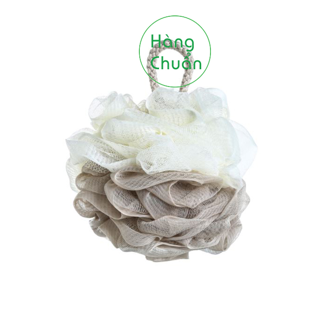 Hàng Chuẩn - Bông tắm tạo bọt Hàn Quốc - Kì ghét hiệu quả - Bông tắm cho bé và cả gia đình - Màu Trắng Nâu