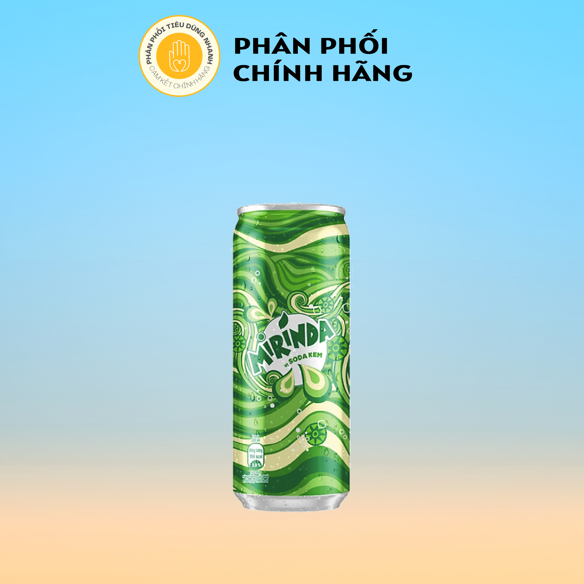 Nước ngọt giải khát có gas mirinda vị soda kem lon 330ml